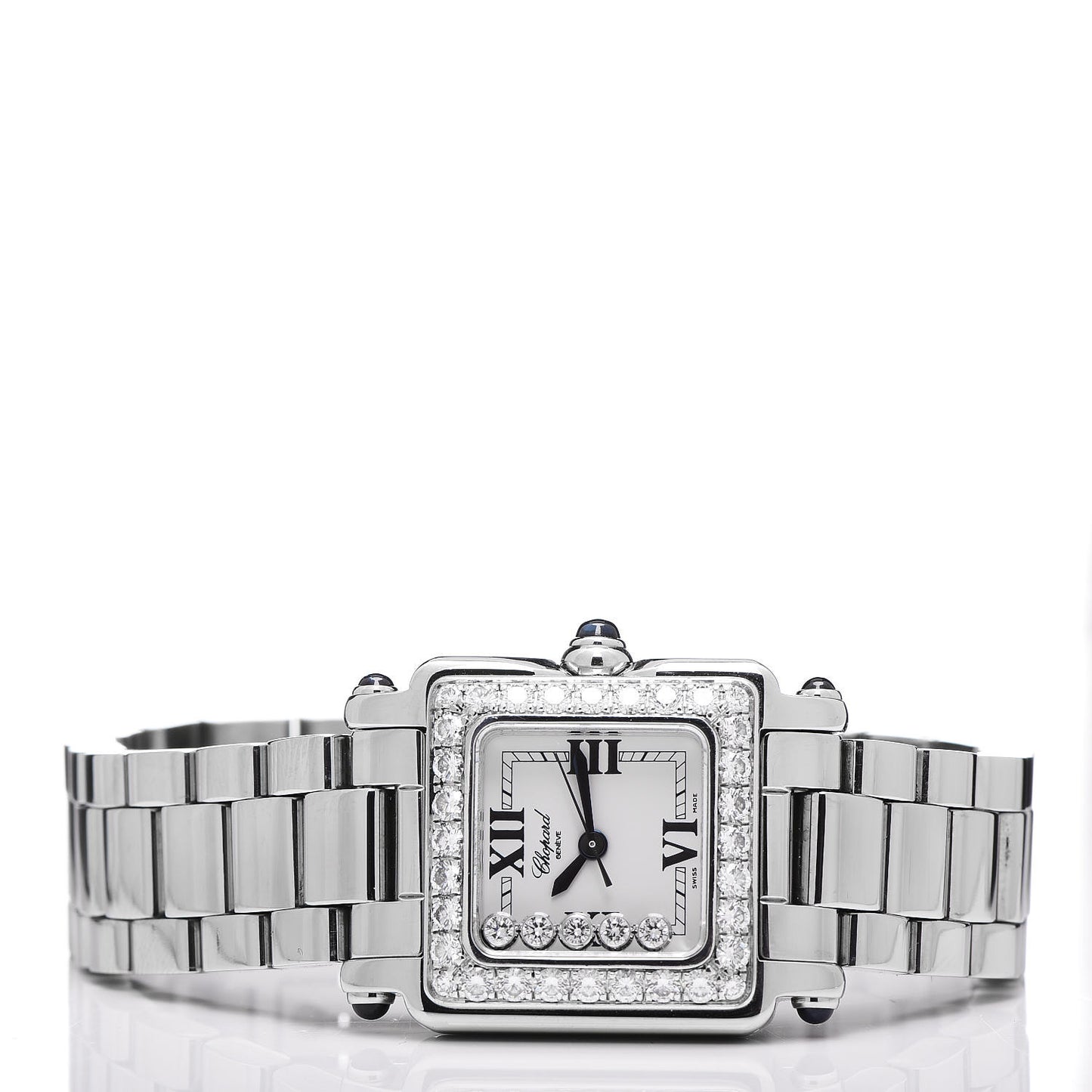 Stainless Steel Diamond Bezel 23mm Happy Sport Quartz Watch