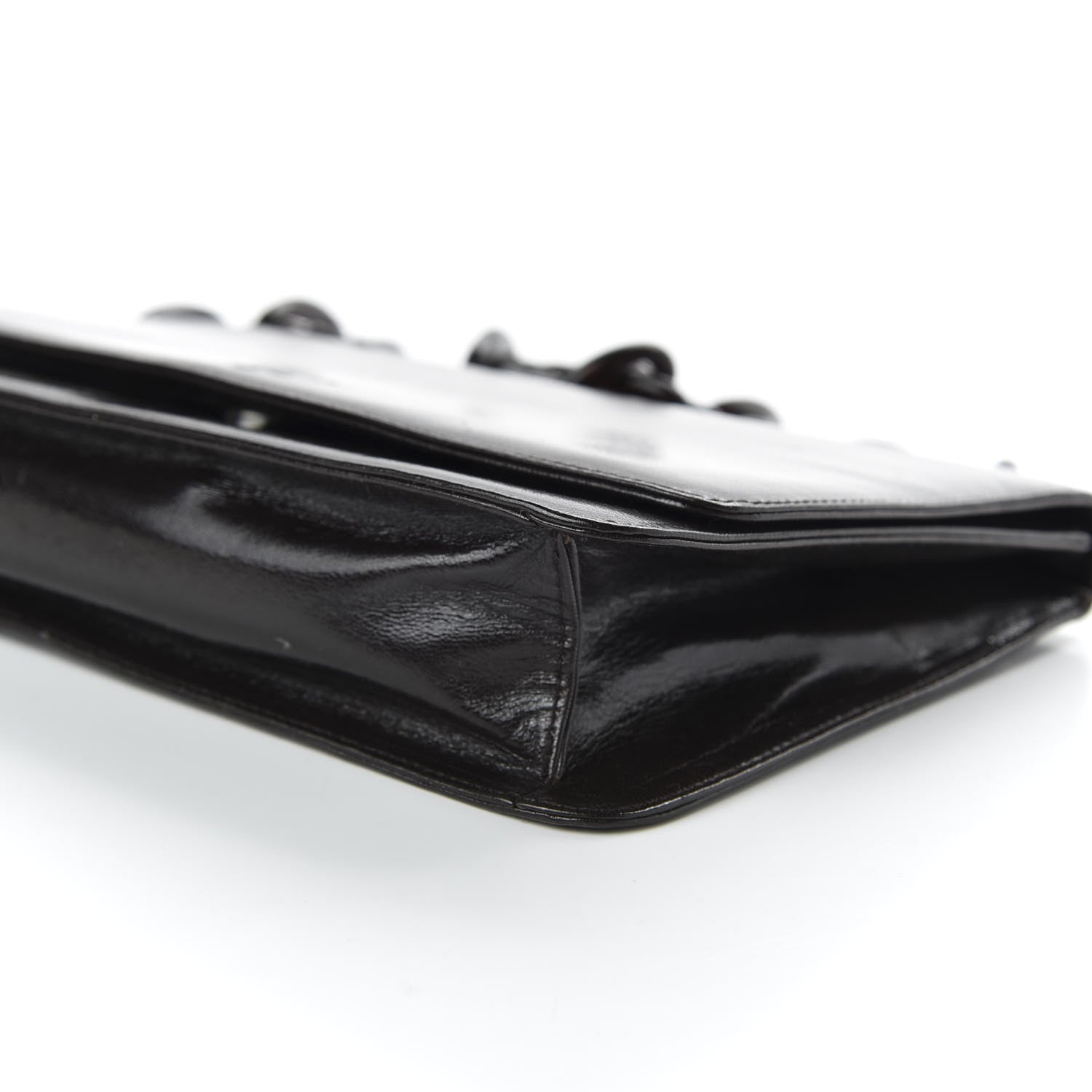 Prada Goatskin Swing Chain Shoulder Bag Ebano 9 of 9