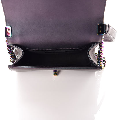 Chanel Iridescent Goatskin Quilted Small Boy Flap Purple 5 of 10
