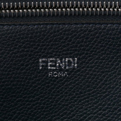 Fendi Pequin Vitello Logo Shopper Tote Blue 6 of 12