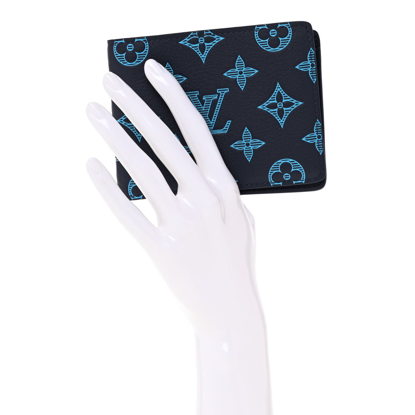 Monogram Shadow Multiple Wallet Navy River Blue