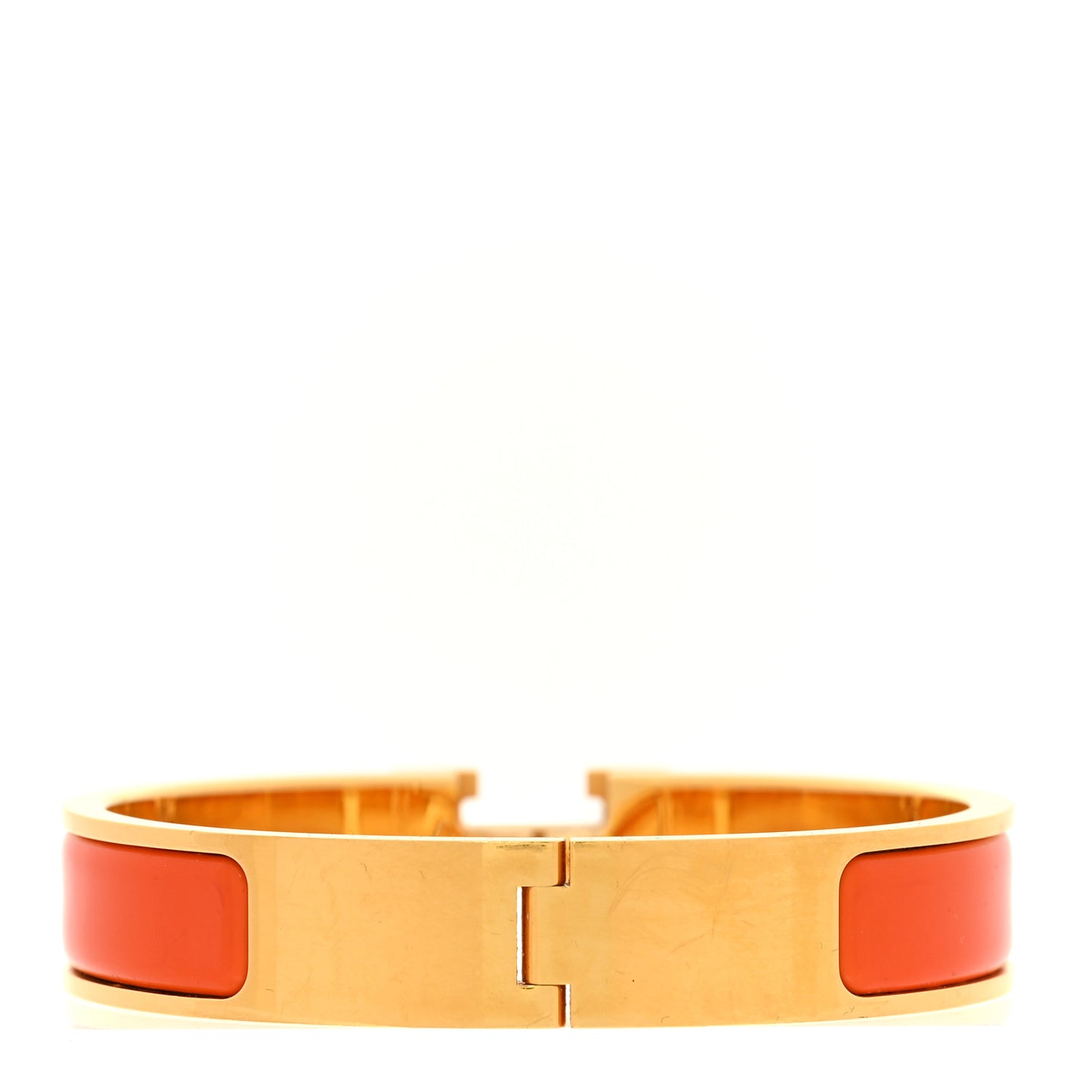 Enamel Narrow Clic Clac H Bracelet PM Orange