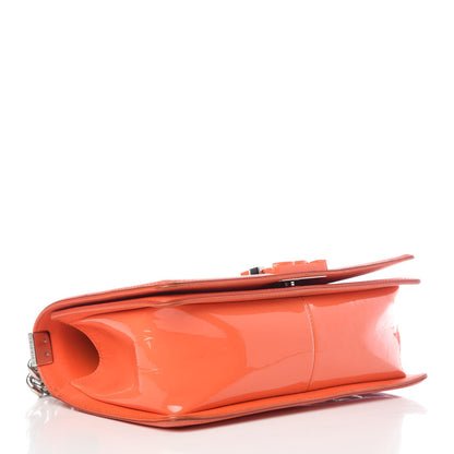 Chanel Patent Quilted Medium Plexiglass Boy Flap Orange 5 of 13