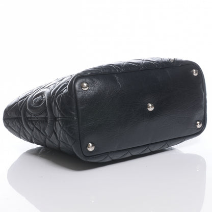 Chanel Leather Quilted Cotton Club Tote Black 4 of 7