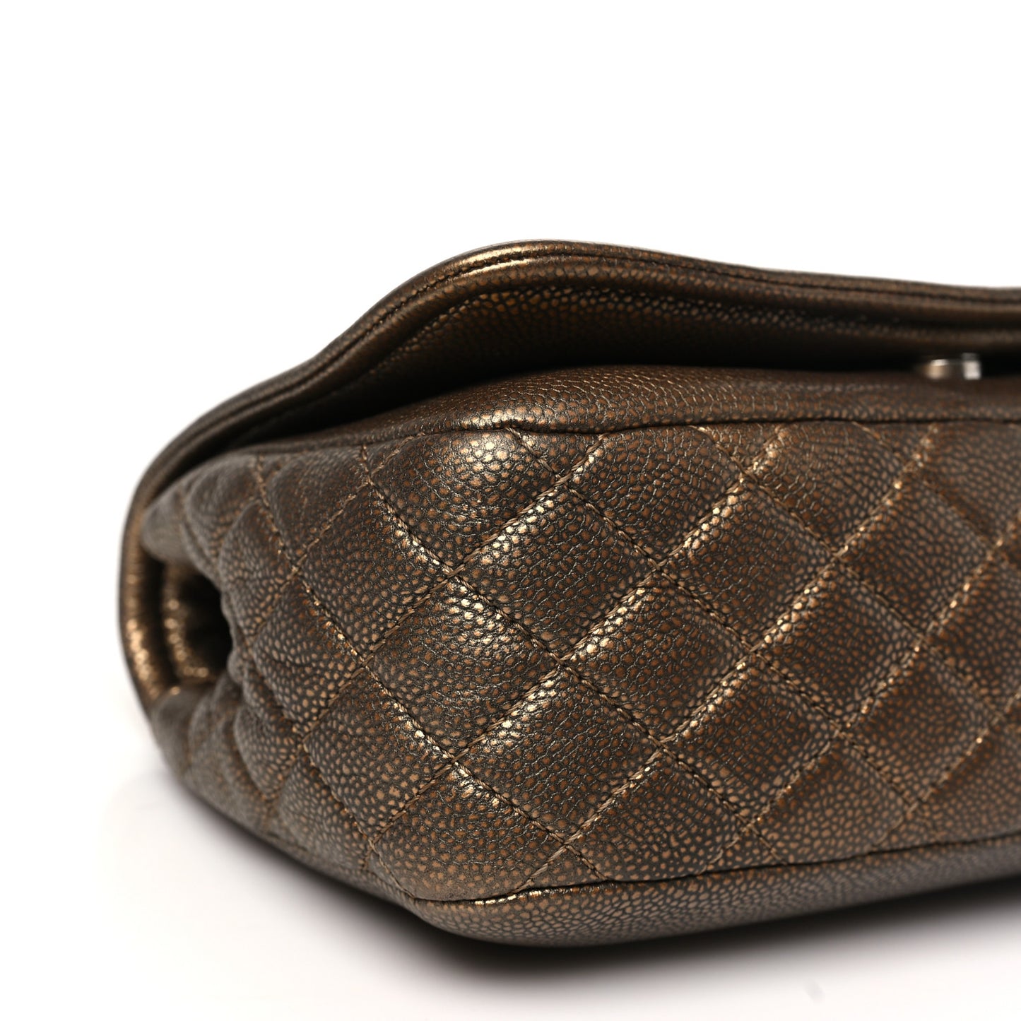 Metallic Caviar Medium Timeless CC Flap Bronze Bronze