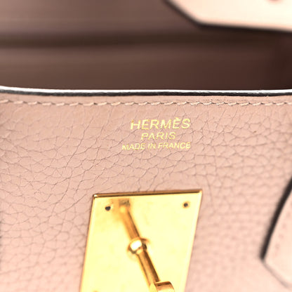 Hermes Taurillon Clemence Birkin 30 Glycine 6 of 13