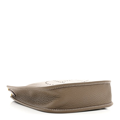 Hermes Taurillon Clemence Amazone Evelyne TPM Etoupe Bleu Indigo 4 of 10