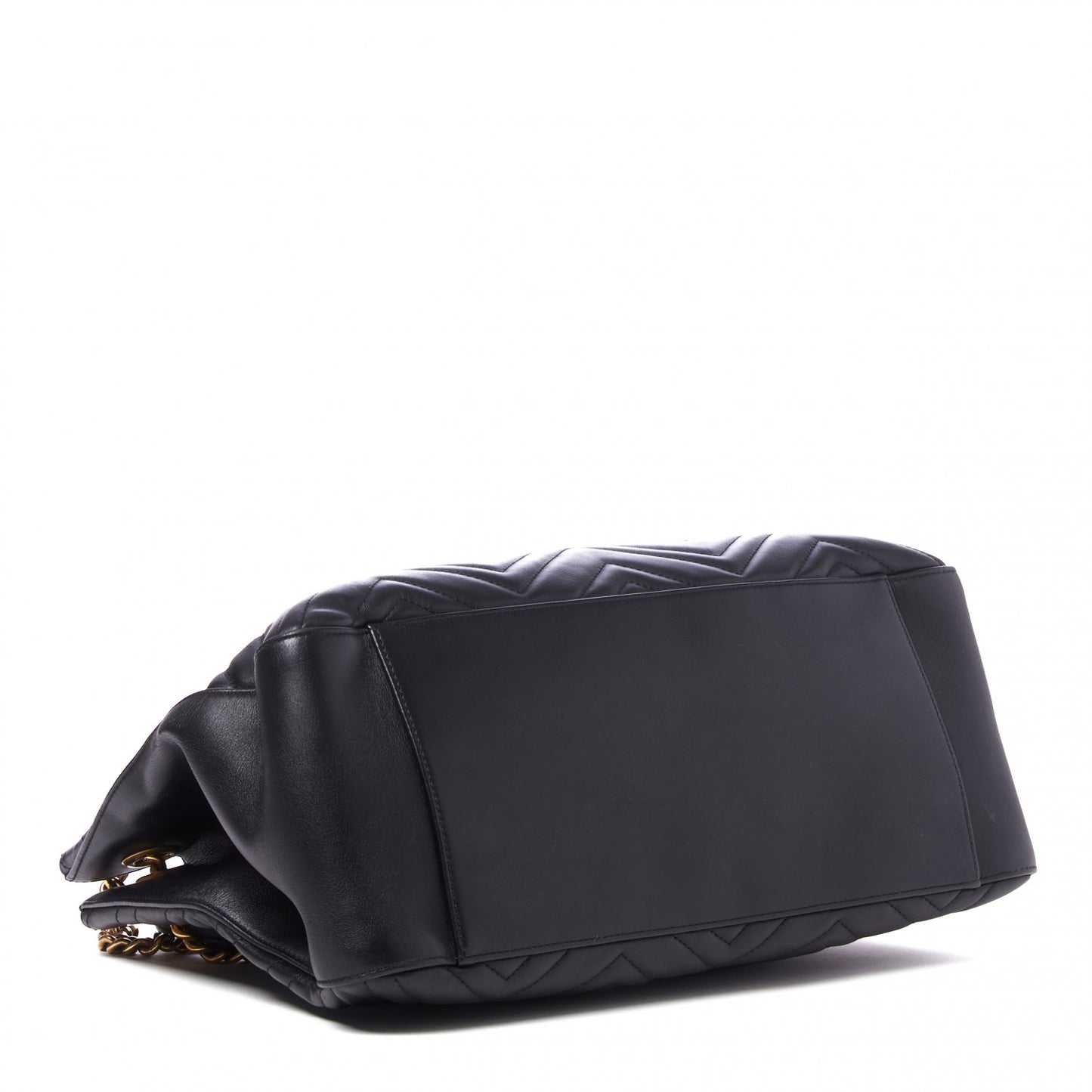 Calfskin Matelasse Medium GG Marmont Shoulder Tote Bag Black