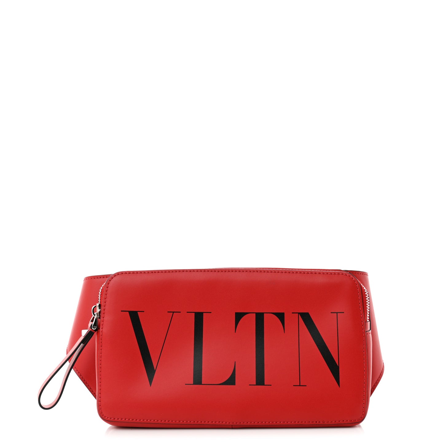 Calfskin Mens VLTN Belt Bag Pure Red Black
