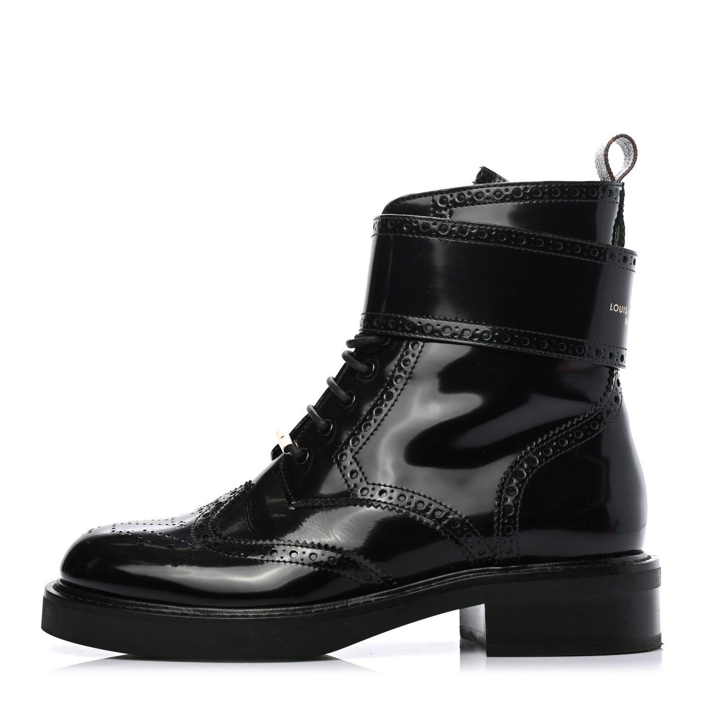 Glazed Calfskin Midtown Ankle Boots 37 Black