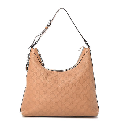 Gucci Guccissima GG Charm Hobo Beige 1 of 14