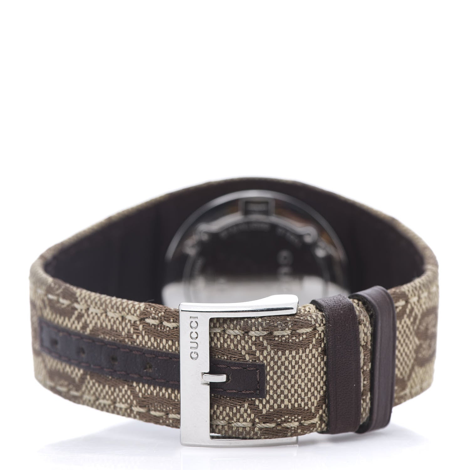 Gucci Stainless Steel Canvas 31mm 104 Monogram Quartz Watch Brown 4 of 5