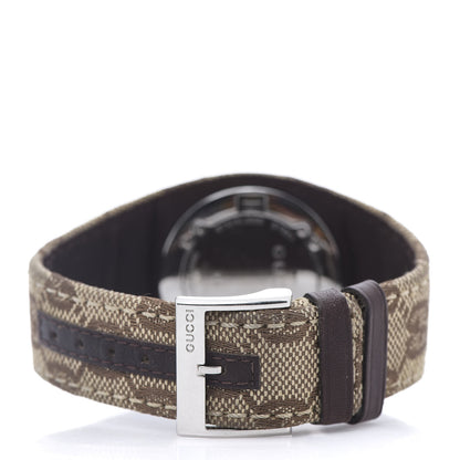 Gucci Stainless Steel Canvas 31mm 104 Monogram Quartz Watch Brown 4 of 5