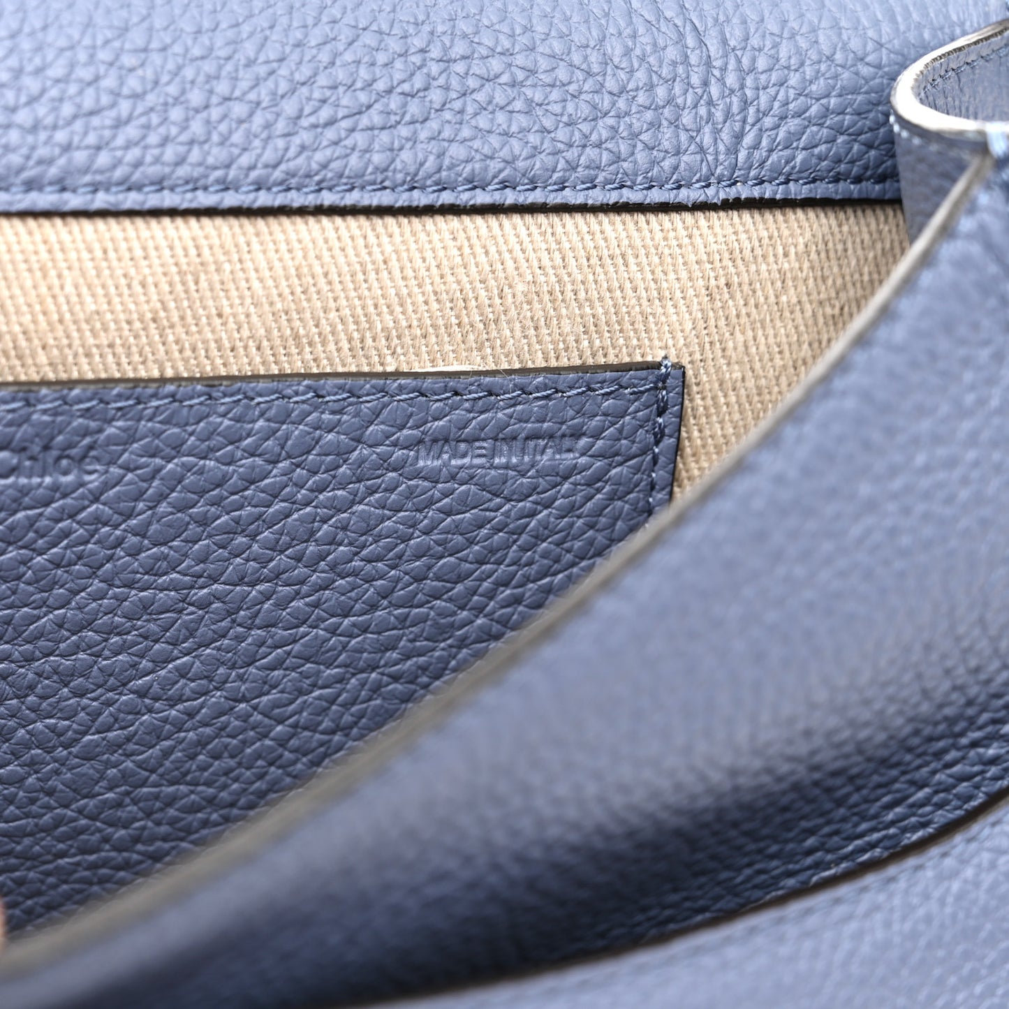 Calfskin Medium Marcie Round Crossbody Bag Street Blue