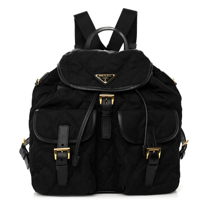 Prada Tessuto Saffiano Impuntu Backpack Black 1 of 9