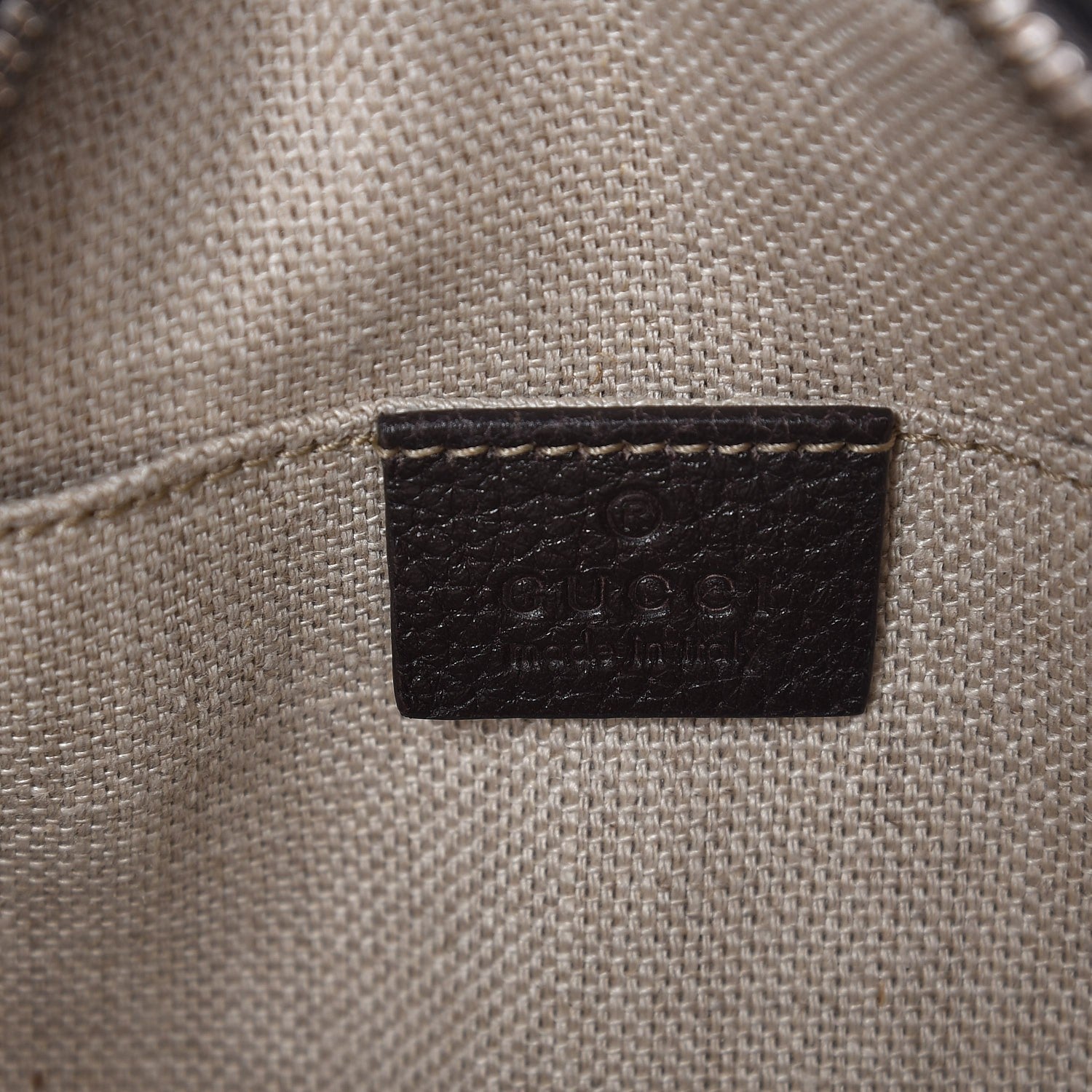 Gucci Textured Calfskin Web Small Webby Bee Shoulder Bag Brown Coffee 6 of 7