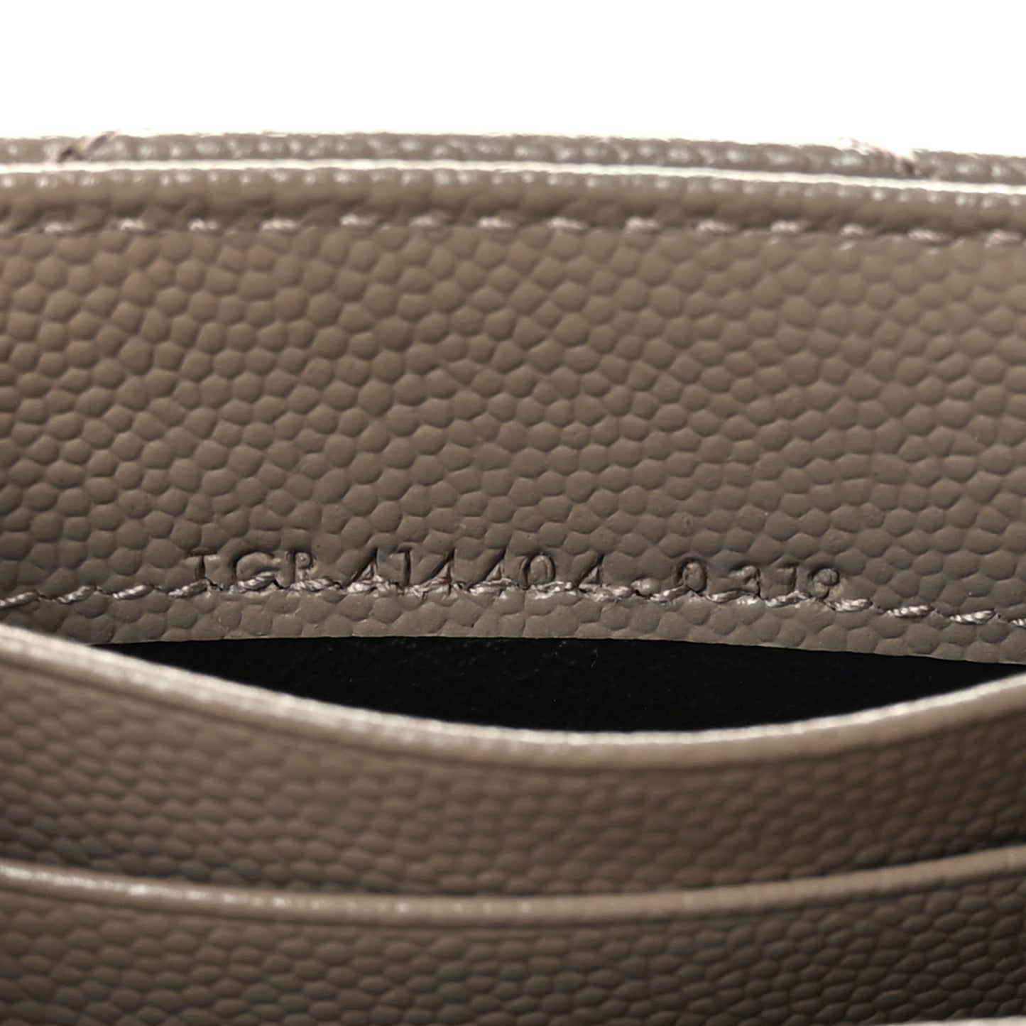 Grain De Poudre Matelasse Chevron Small Monogram Envelope Wallet Dark Beige