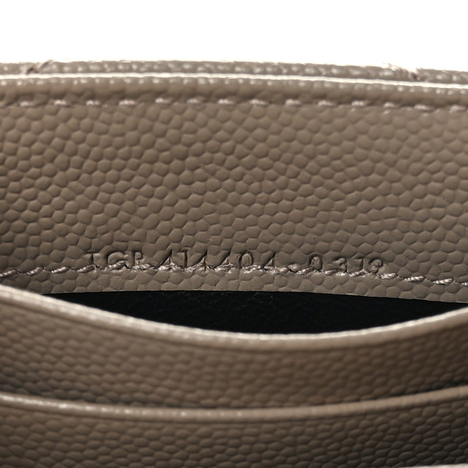 Saint Laurent Grain De Poudre Matelasse Chevron Small Monogram Envelope Wallet Dark Beige 6 of 7