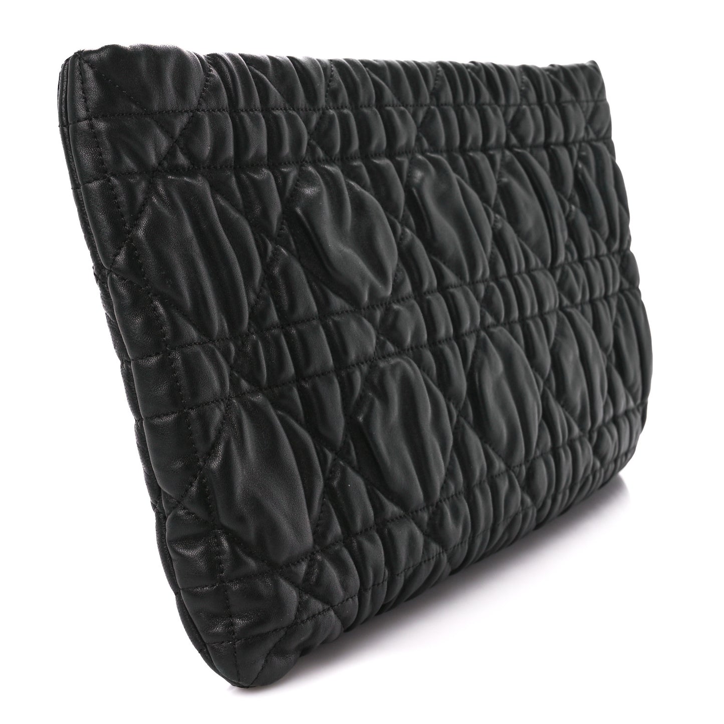 Lambskin Cannage Pouch Black