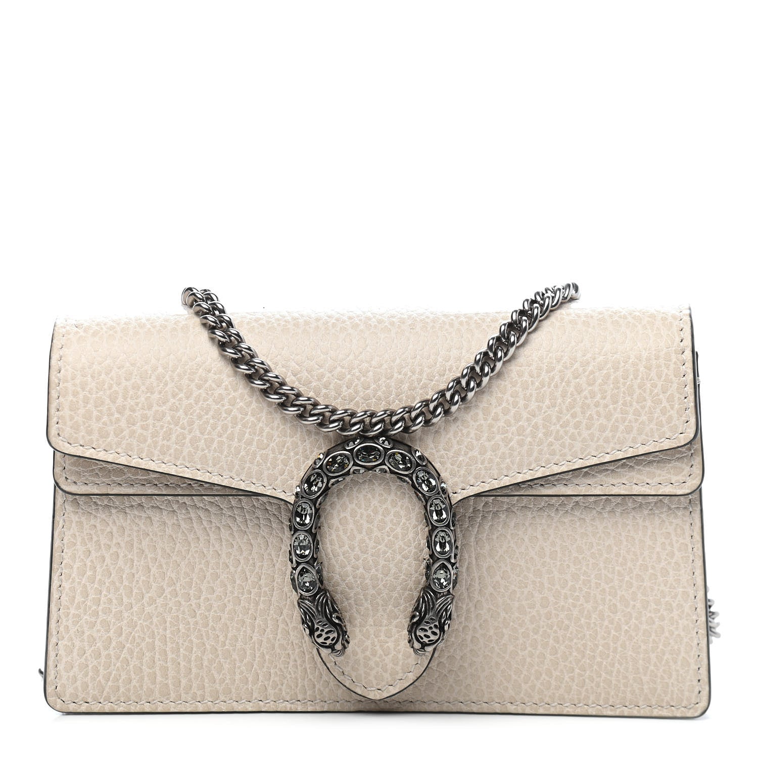 Gucci Dollar Calfskin Crystal Super Mini Dionysus Shoulder Bag Mystic White Black Diamond 1 of 9