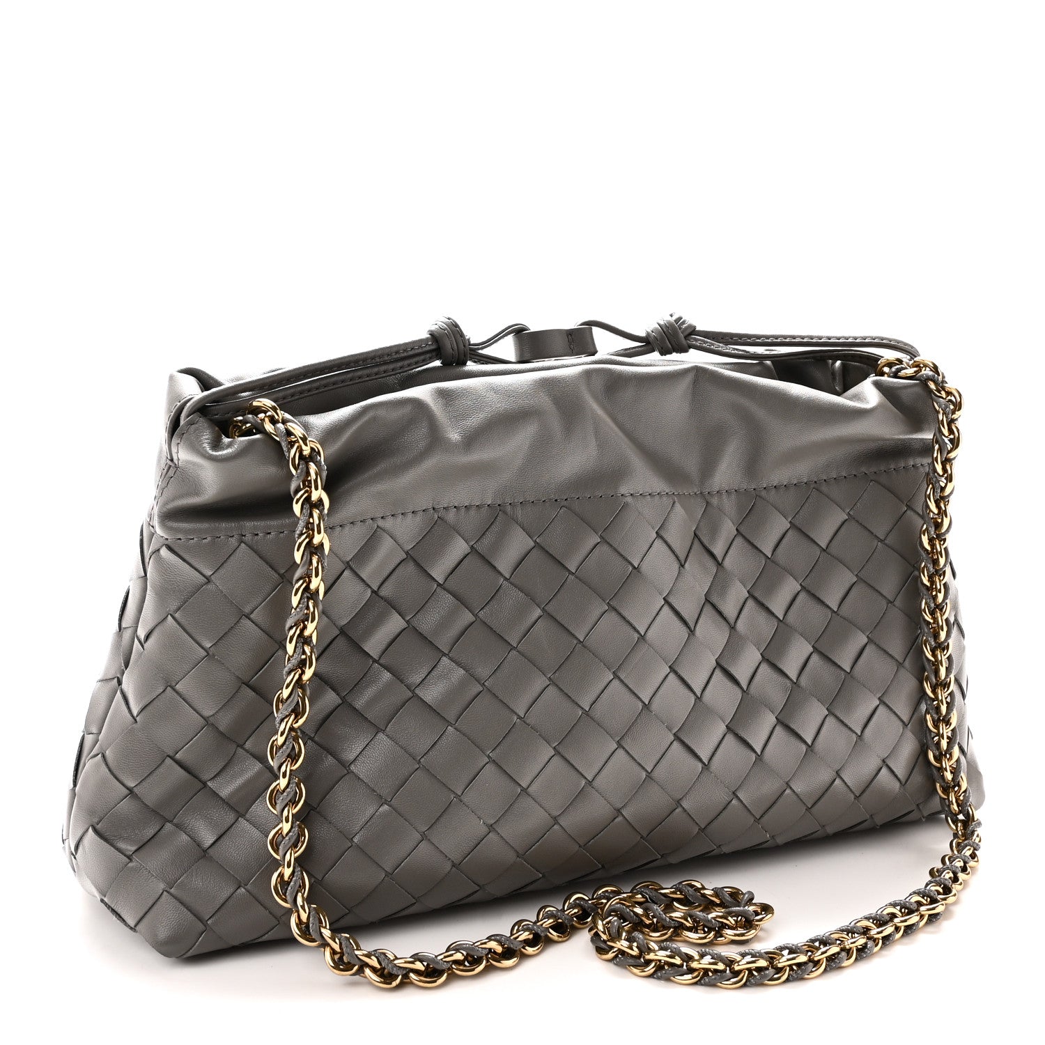 Bottega Veneta Nappa Intrecciato Dustbag Notte Shoulder Bag Basalt 3 of 9