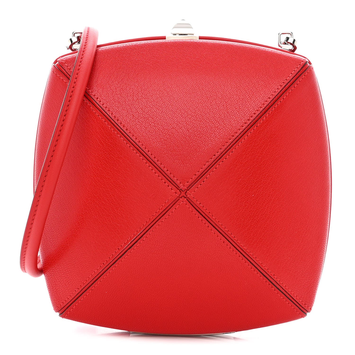 Hermes Chevre Chamkila Clou Medor Clutch Rouge De Coeur 1 of 10