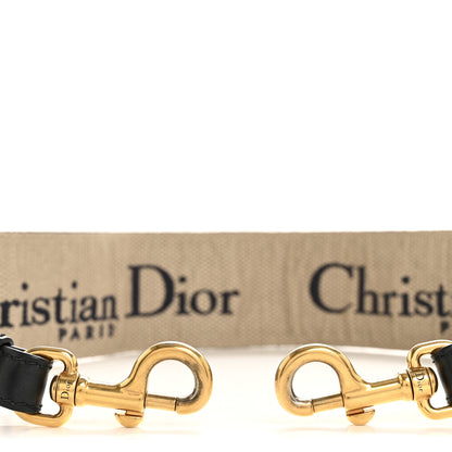 Christian Dior Canvas Embroidered Shoulder Strap Blue 3 of 5