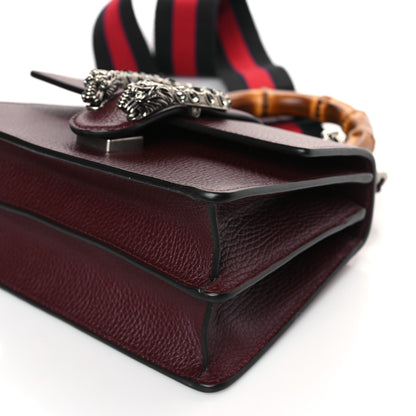 Gucci Dollar Calfskin Crystal Web Mini Dionysus Bamboo Top Handle Bag Vintage Bordeaux Black Diamond 9 of 9