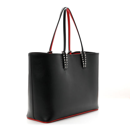 Christian Louboutin Calfskin Loubitag Spikes East West Cabata Love Tote Black 4 of 12