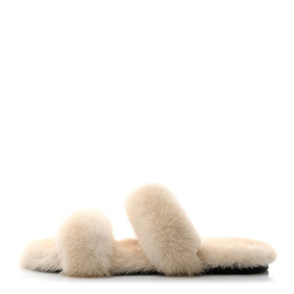 Saint Laurent Mink Bleach Slides 39 White 1 of 8