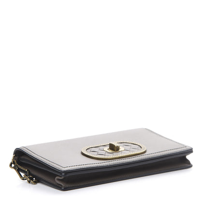 Bottega Veneta Nappa Intrecciato Ellittica Chain Wallet New Steel 3 of 10