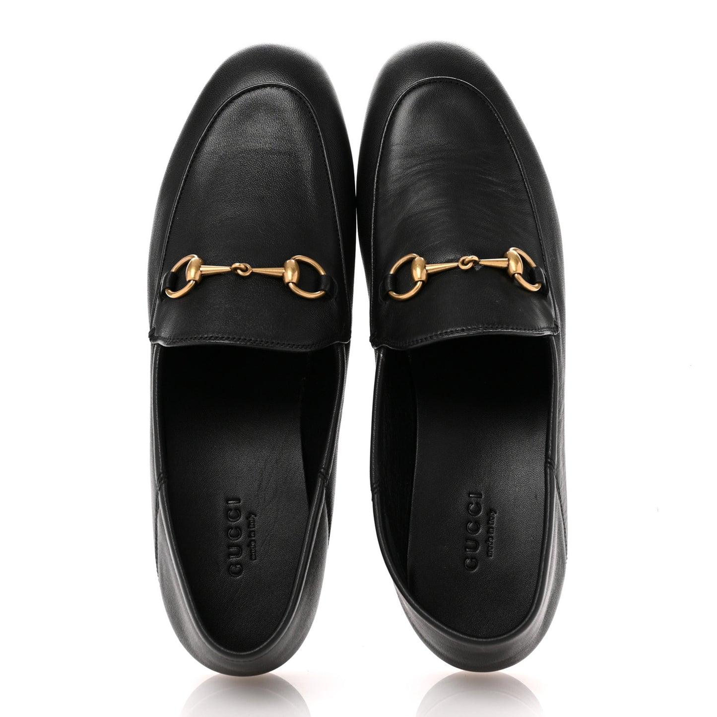 Lambskin Womens Brixton Horsebit Loafers 38 Black