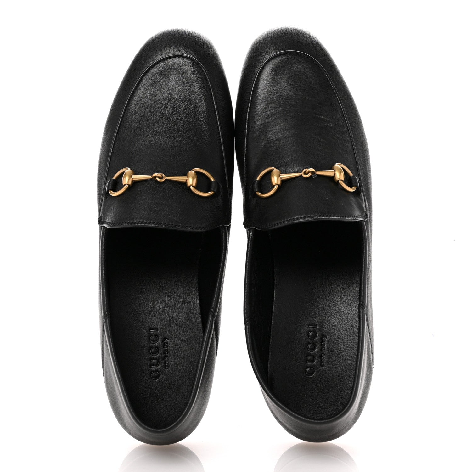 Gucci Lambskin Womens Brixton Horsebit Loafers 38 Black 2 of 11