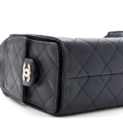 Chanel Metallic Caviar Quilted Mini Chanel 25 Handbag Dark Blue 9 of 11
