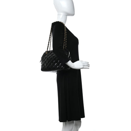 Chanel Patent Quilted CC Shoulder Bag Black 2 of 11