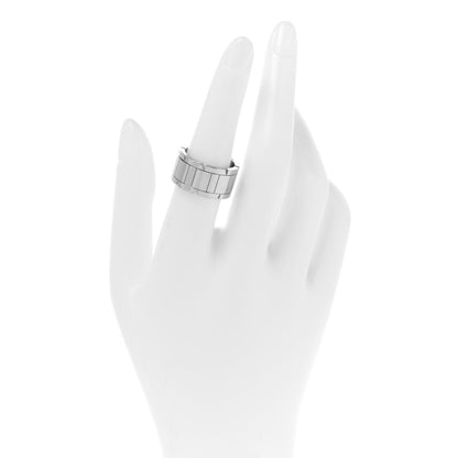 Cartier 18K White Gold 11mm Tank Francaise Ring 55 7.25 2 of 4