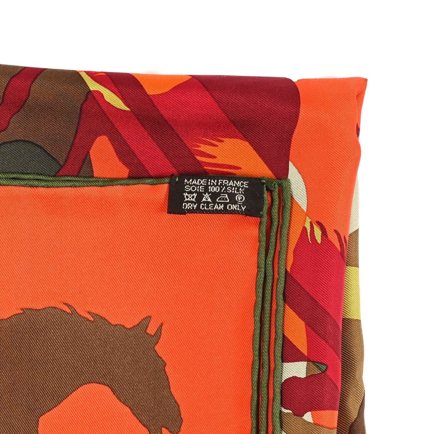 Silk Ex Libris En Camouflage Scarf 90 Orange