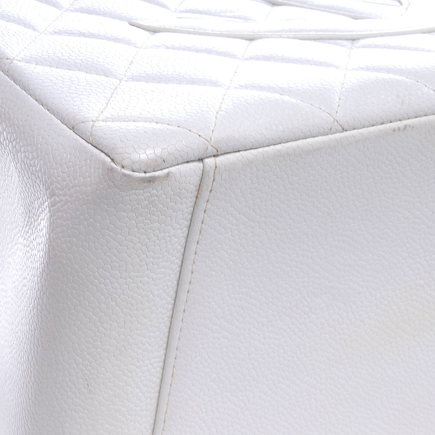 Chanel Caviar Quilted Grand Shopping Tote GST White 12 of 13