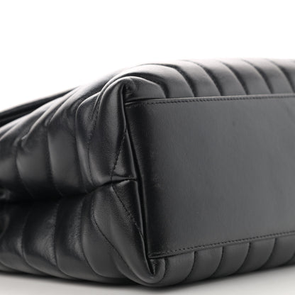 Saint Laurent Calfskin Y Quilted Monogram Medium Loulou Chain Satchel Black 10 of 13