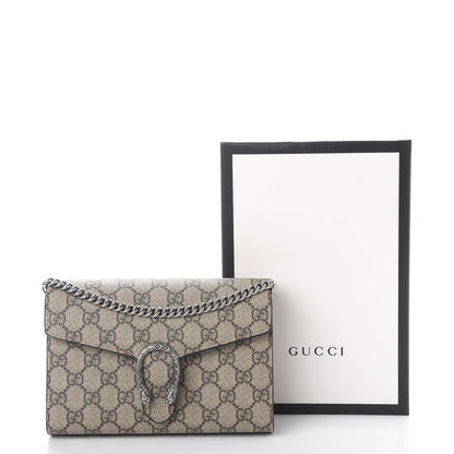 Gucci GG Supreme Monogram Mini Dionysus Chain Wallet Beige Taupe 10 of 10