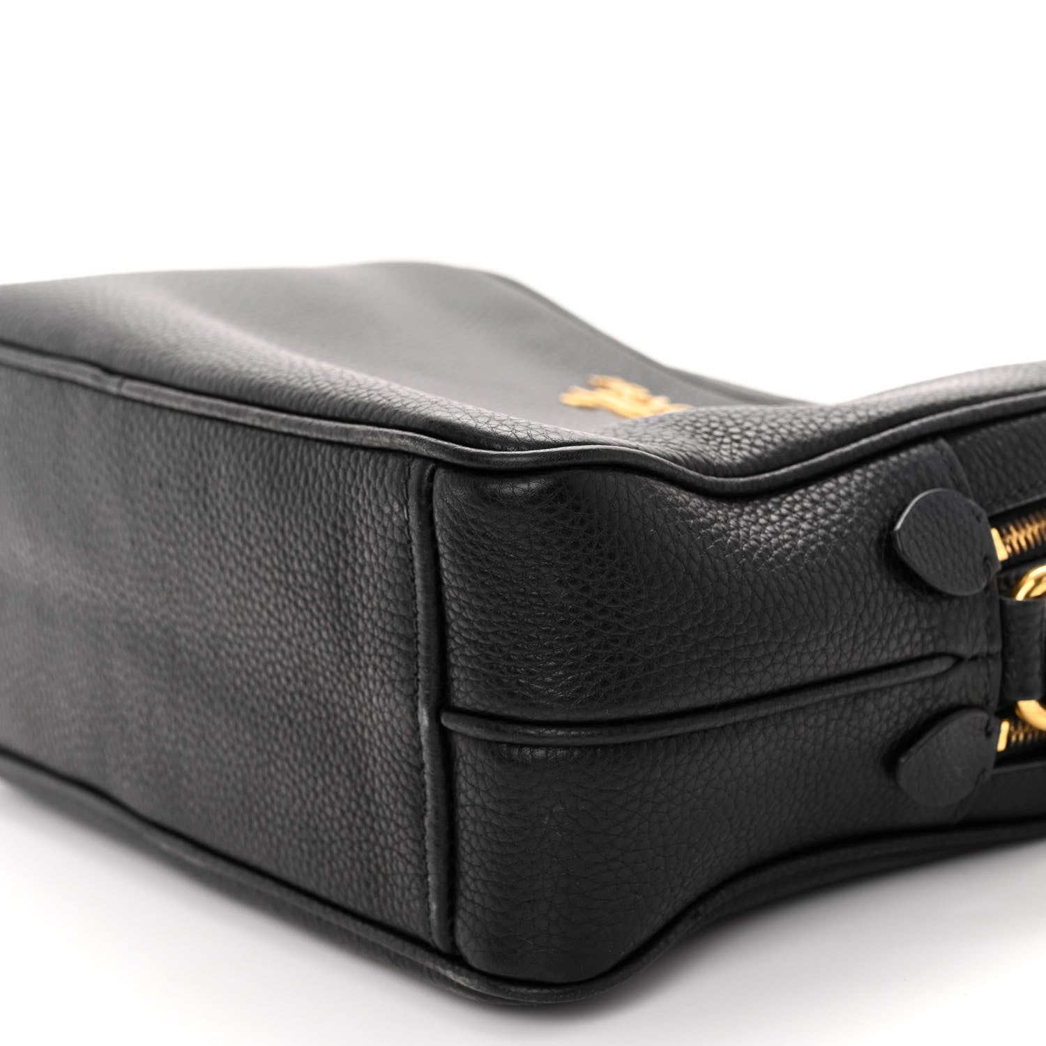 Prada Vitello Daino Medium Double Zip Shoulder Bag Black 10 of 12