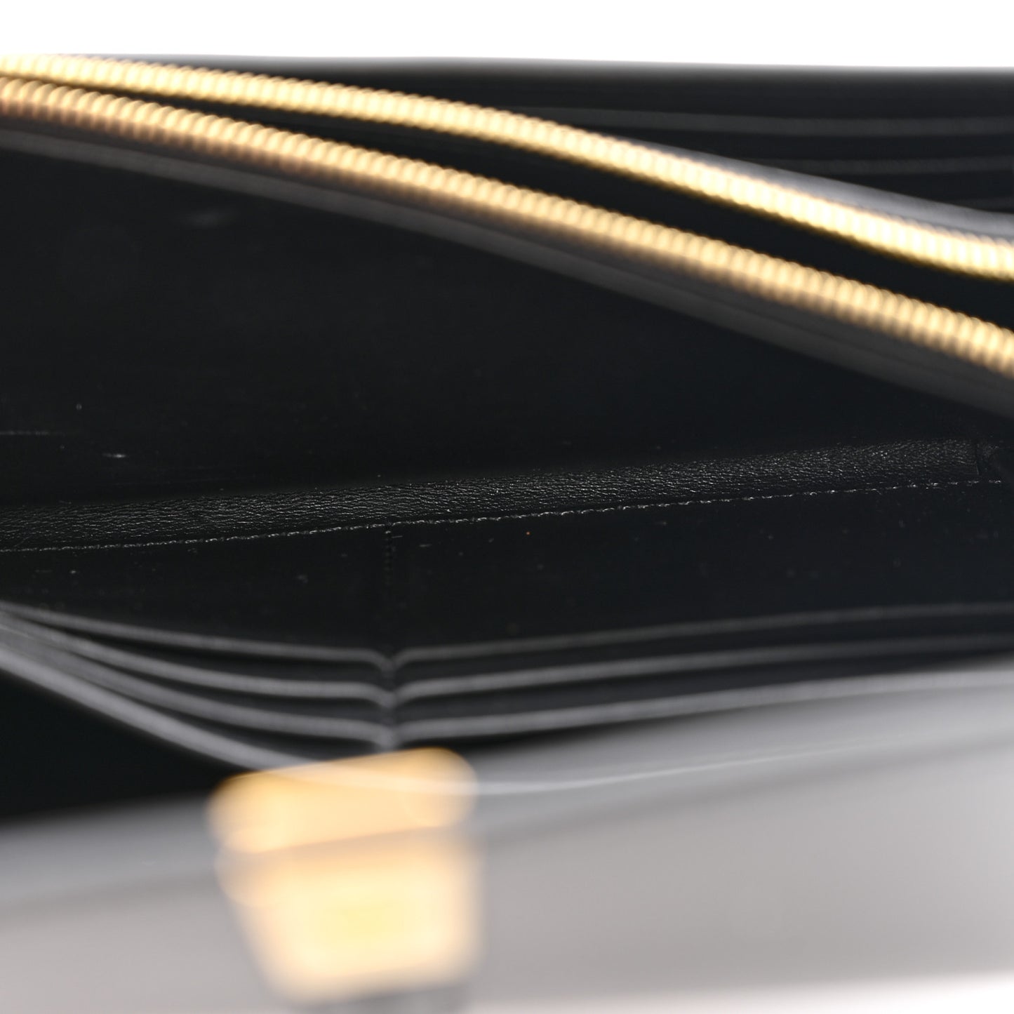 Satinated Calfskin 16 Large Wallet Black