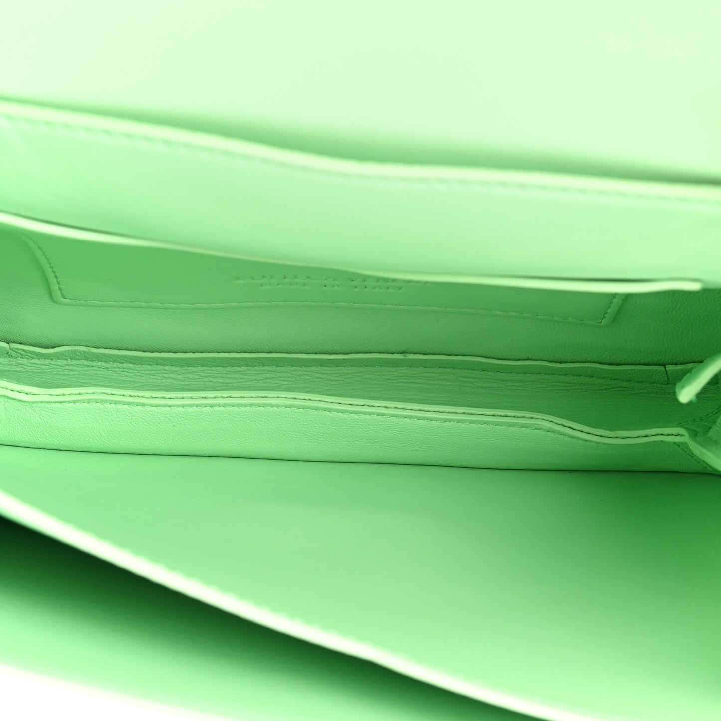 Calfskin Mount Envelope Bag Wasabi