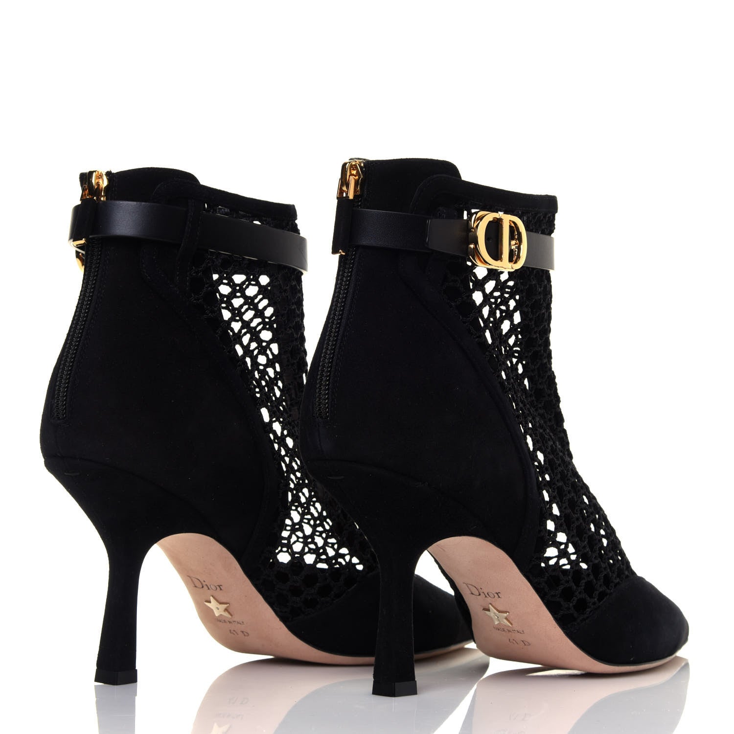 Christian Dior Suede Resille Dior-I Short Boots 41 Black 4 of 8