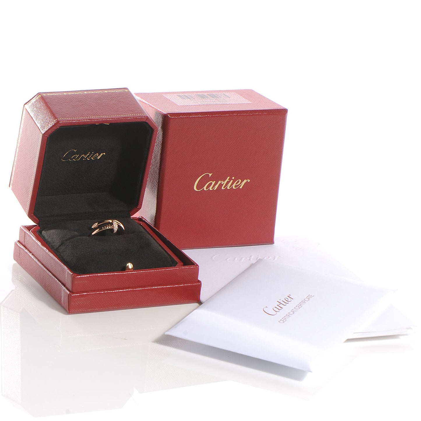 18K Pink Gold Diamond Juste Un Clou Ring 53 6.25