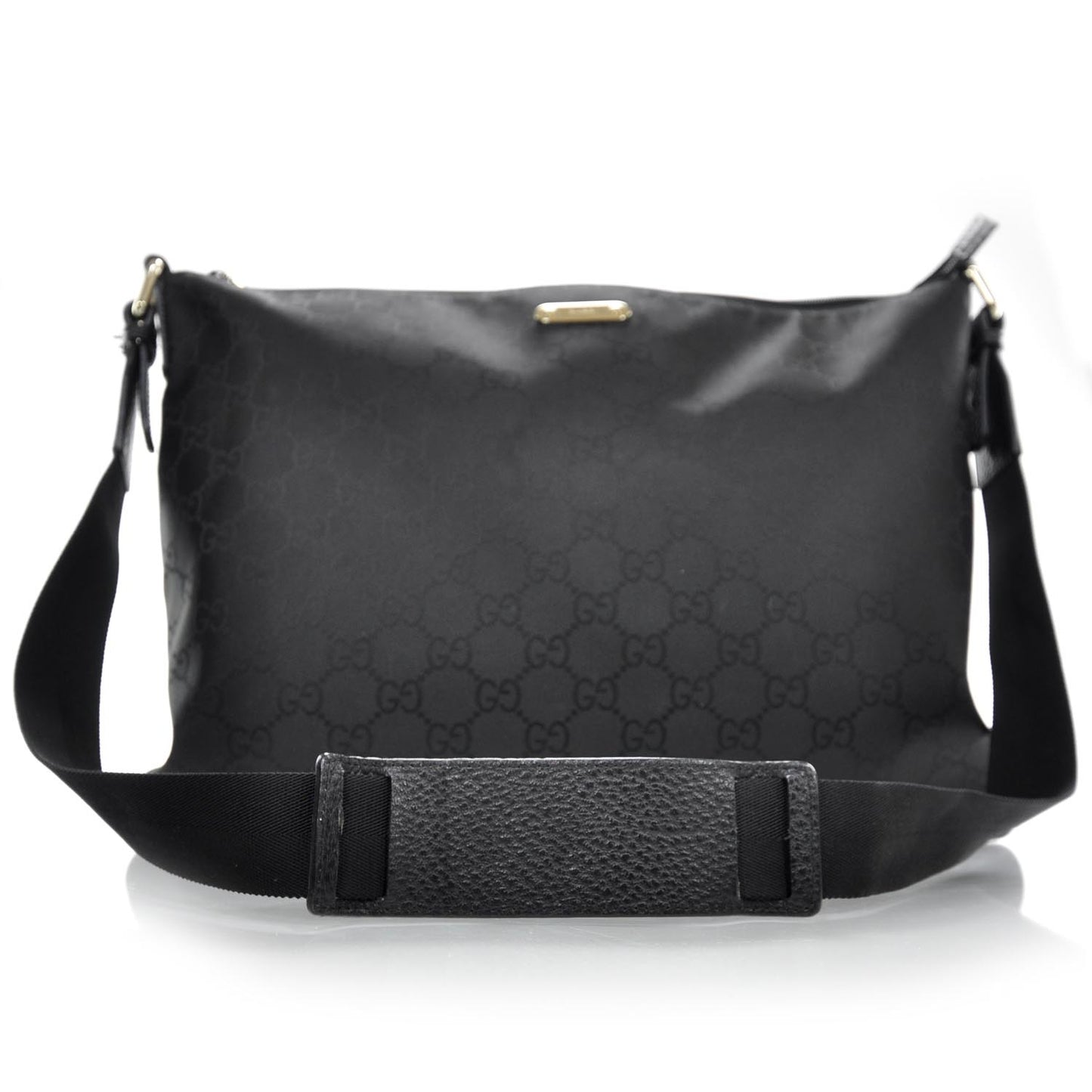 Nylon Monogram Messenger Bag Black
