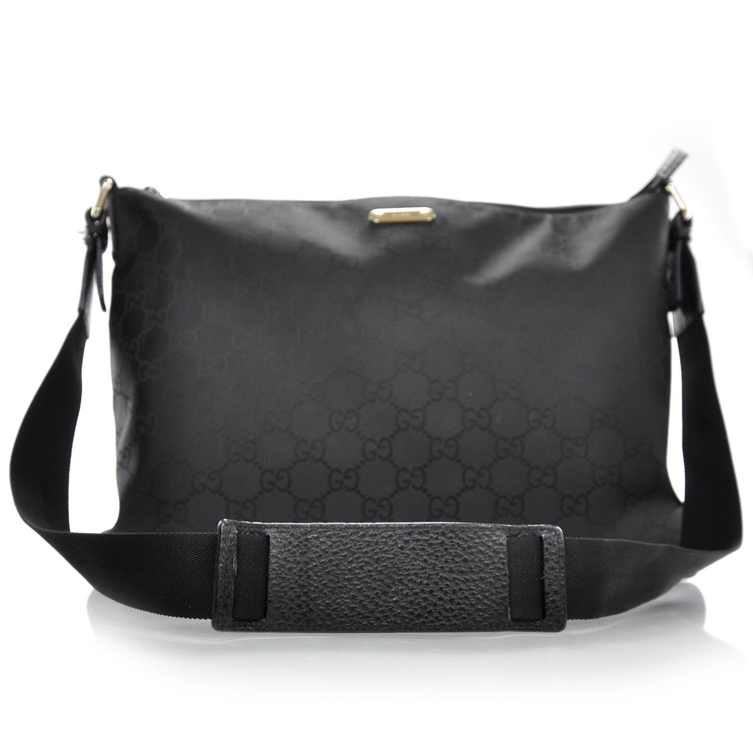 Gucci Nylon Monogram Messenger Bag Black 1 of 11