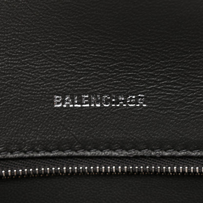 Balenciaga Shiny Calfskin Crocodile Embossed Small Hourglass Top Handle Bag Dark Grey 9 of 13
