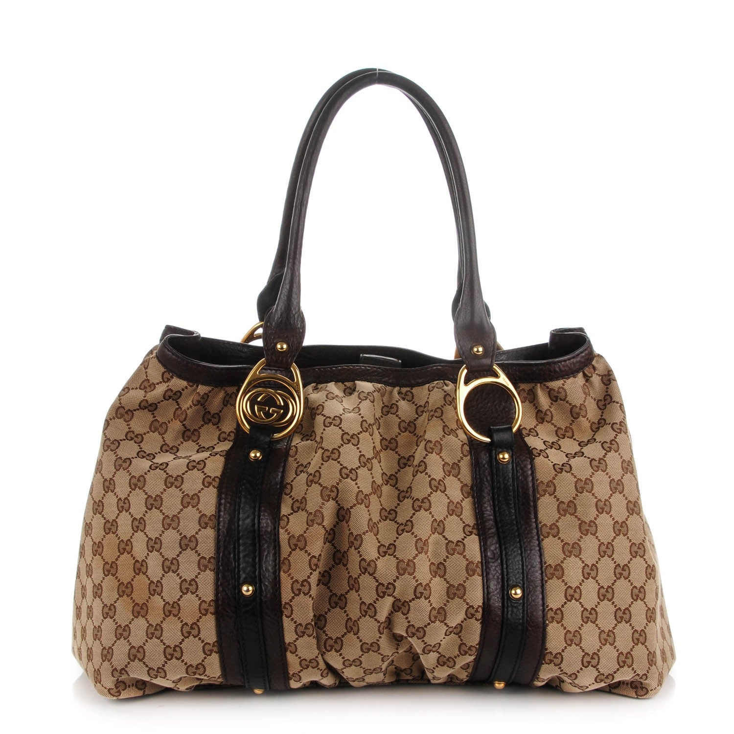 Gucci Monogram Medium Interlocking Icon Tote Dark Brown 1 of 7