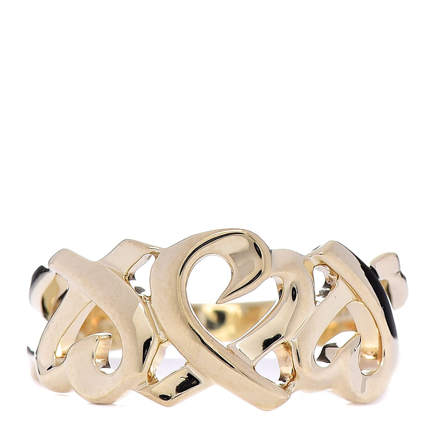Tiffany 18K Yellow Gold Paloma Picasso Loving Heart Ring 52 6 1 of 6